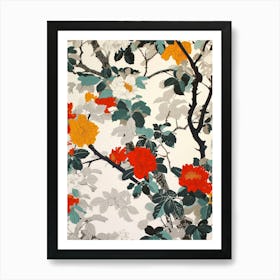 Great Japan Hokusai Japanese Botanical 2 Art Print