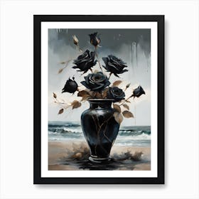 Black Roses Art Print