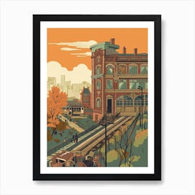 Chicago United States Travel Illustration 3 Art Print