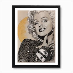 A portrait of Marilyn Art Print