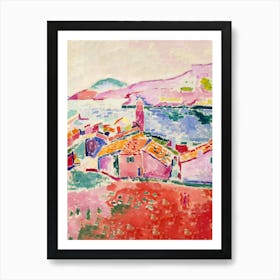View of Collioure, France 1905 by Henri Matisse Gallery Exhibition in Paris, French Fine Art Print - Abstract Watercolor Vibrant HD High Resolution Art Print