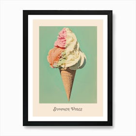 Summer Vibes Ice Cream Poster 3 Art Print