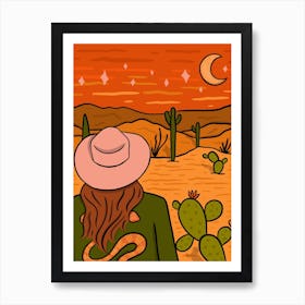 Desert Girl Art Print