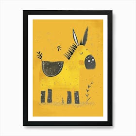 Yellow Donkey 4 Art Print