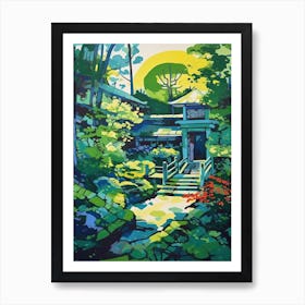  Ryoan Ji Gardens, Japan, Painting 2 Art Print