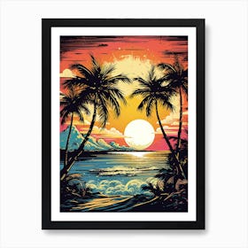 Tropical Sunset 1 Art Print