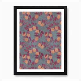 Citrus Symphony - Lemons on Vibrant Blue Canvas Art Print