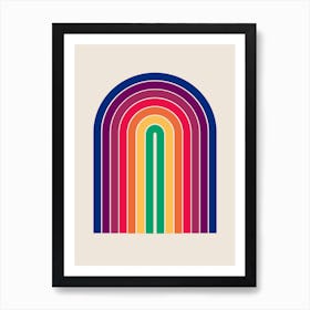 Rainbow Boho Arch Art Print