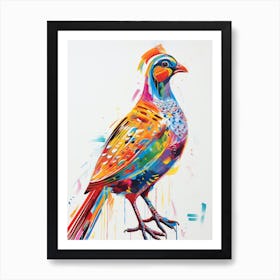 Colourful Bird Painting Pheasant 2 Art Print