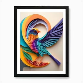 Bird In Flight-Reimagined Art Print