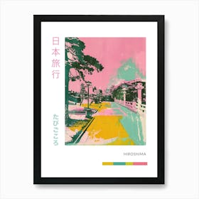 Hiroshima Retro Duotone Silkscreen Poster 3 Art Print