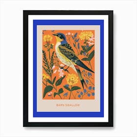 Spring Birds Poster Barn Swallow 2 Art Print