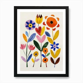 Painted Florals Everlasting Flower 1 Art Print