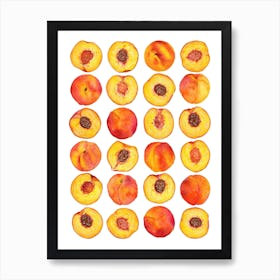 Repeat Pattern Peach Art Print