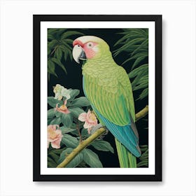 Ohara Koson Inspired Bird Painting Macaw 4 Art Print