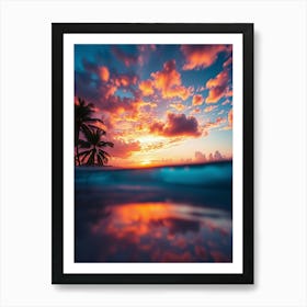 Sunset At The Beach 22 Art Print