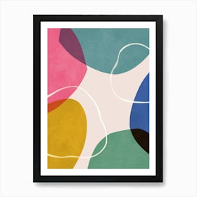 Expressive watercolor shapes 7 Art Print