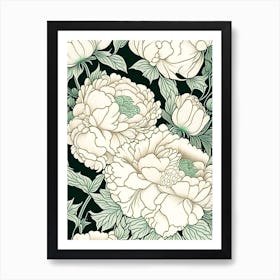 Alexander Fleming Peonies 1 Drawing Art Print