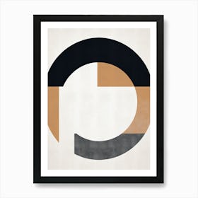 Visions Of Beige Geometry Bauhaus Art Print