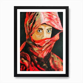 Moroccan Woman acrylic painting  Art Print