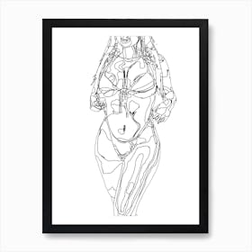 Abstract Geometric Sexy Woman (12) Art Print