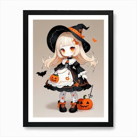 Cute Halloween Witch 5 Art Print