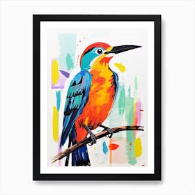 Colourful Bird Painting Woodpecker 2 Art Print