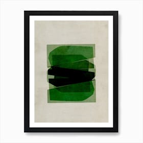 Green Blocks Art Print