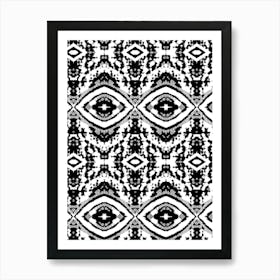 Black And White Geometric Pattern Art Print