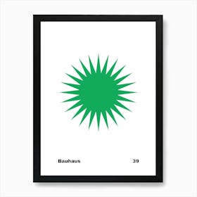 Geometric Bauhaus Poster Green 39 Art Print