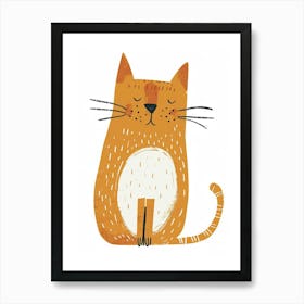 Chartreux Cat Clipart Illustration 4 Art Print