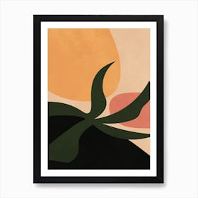 Abstract Boho Modern Plant Art Print