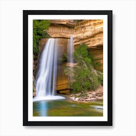 Calf Creek Waterfall, United States Realistic Photograph (2) Art Print