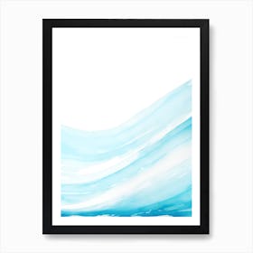 Blue Ocean Wave Watercolor Vertical Composition 24 Art Print