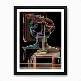 Abstract, portrait, "Mysterious Day" Art Print