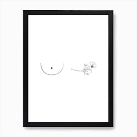 Cancer and Flowers Art Print