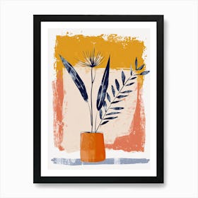 Twilight Geometry Mid Century Style Art Print