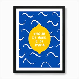 Voglia di mare Art Print