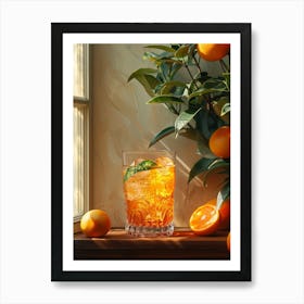 Cocktail On A Window Sill Art Print