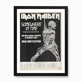 Iron Maiden Somewhere In Time Tour 1987 Poster Art Print