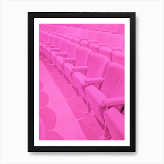 Pink Theatre Seating Art Print