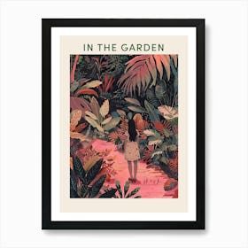 In The Garden Poster Pink 3 Art Print