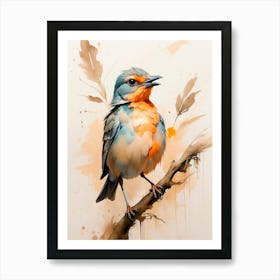 Bird On A Branch Art Print