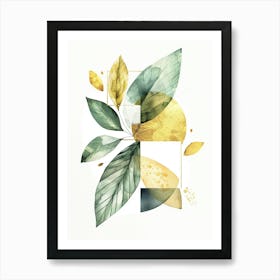 Abstract Leaves Canvas Print 2 Art Print