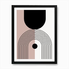 Light Pink Abstract Poster 1 Art Print