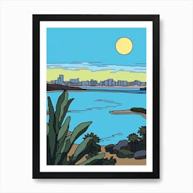 Minimal Design Style Of San Diego California, Usa 1 Art Print