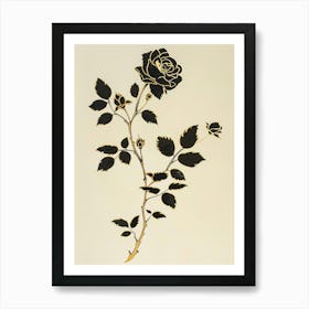 Black Rose Art Print