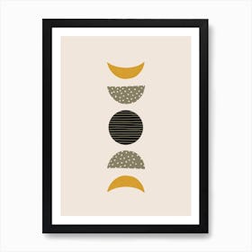 Modern Moon Phases Art Print