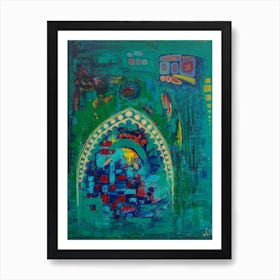 Living Room Abstract Wall Art, Cathedral  Art Print