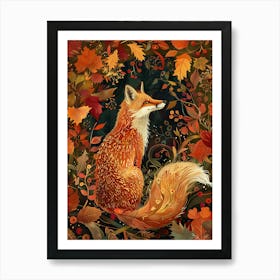 Solitary Fox In The Autumn 9 Art Print